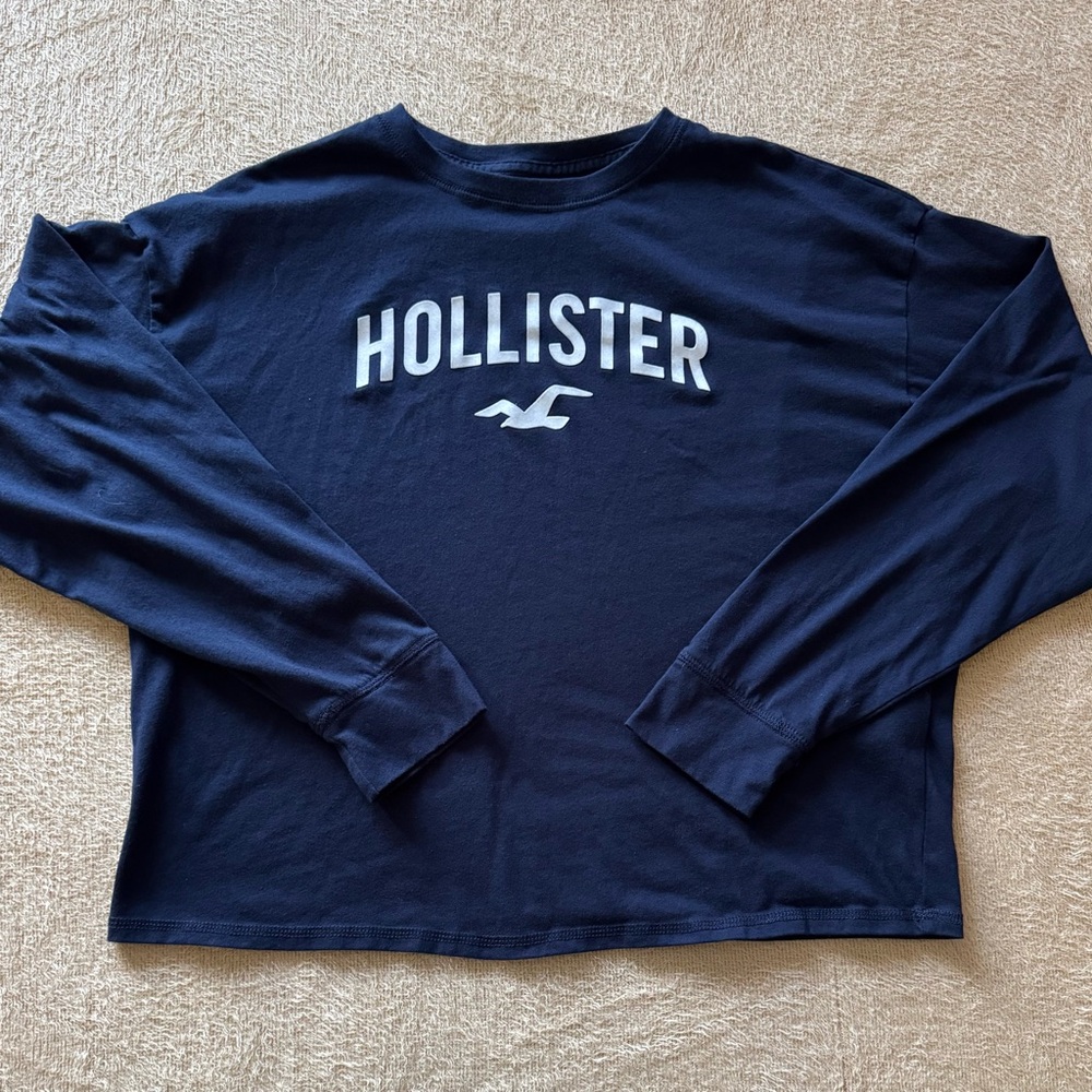 Hollister Navy Blue Crop Top